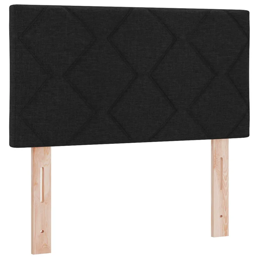 Lit boxspring avec matelas Noir 90 x 200 cm Tissu - 3