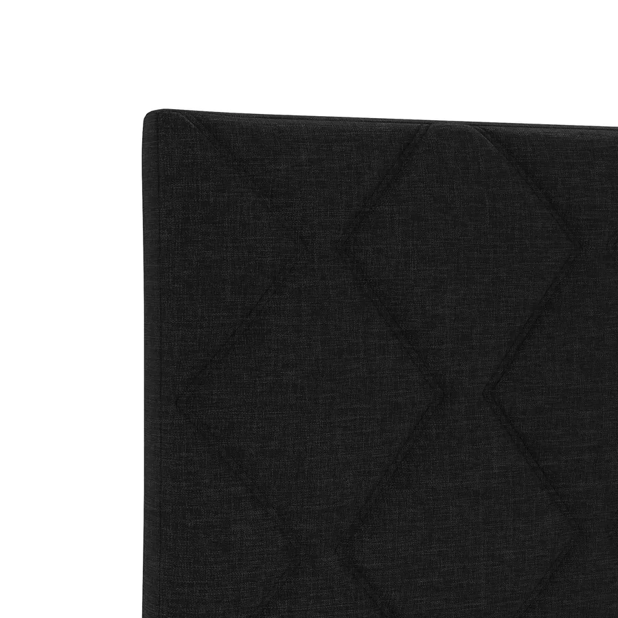 Lit boxspring avec matelas Noir 90 x 200 cm Tissu - 8
