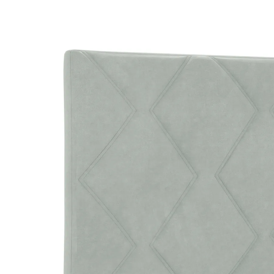 Lit boxspring LED avec matelas Gris clair 140 x 200 cm Velours - 8