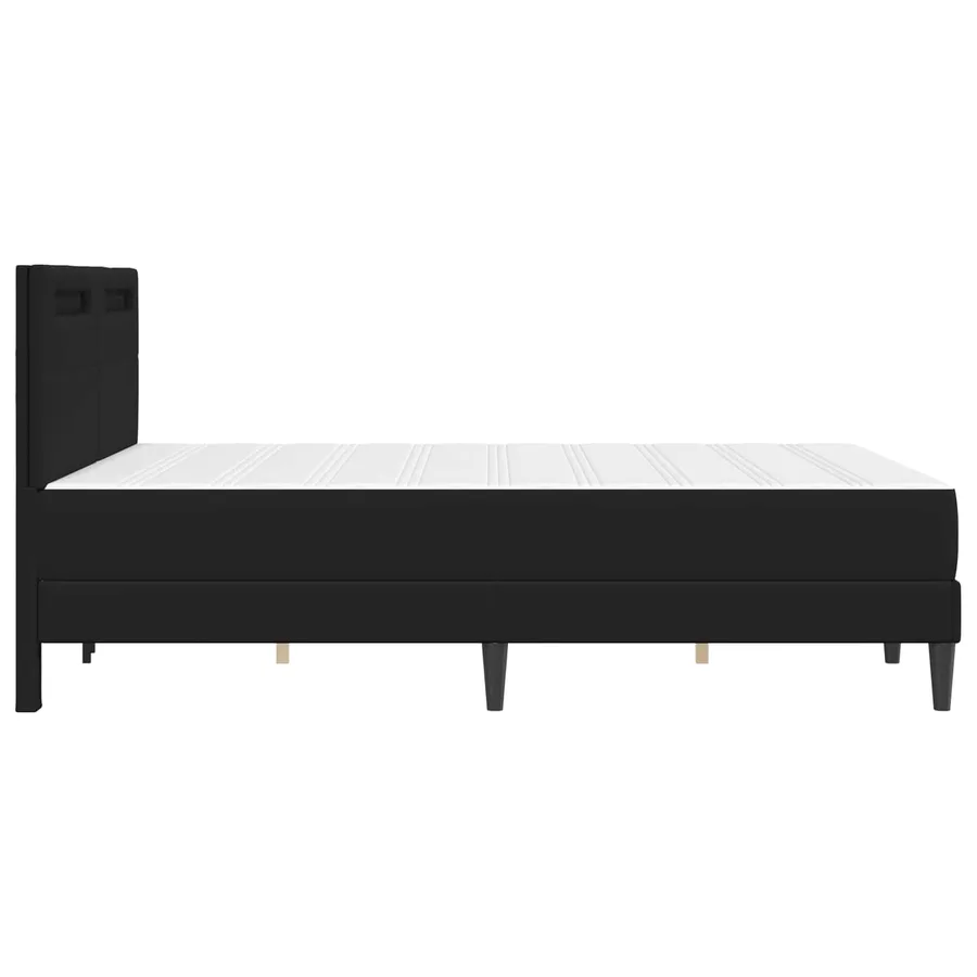 Cadre de lit avec bandes LED Noir 140 x 200 cm Simili cuir - 9