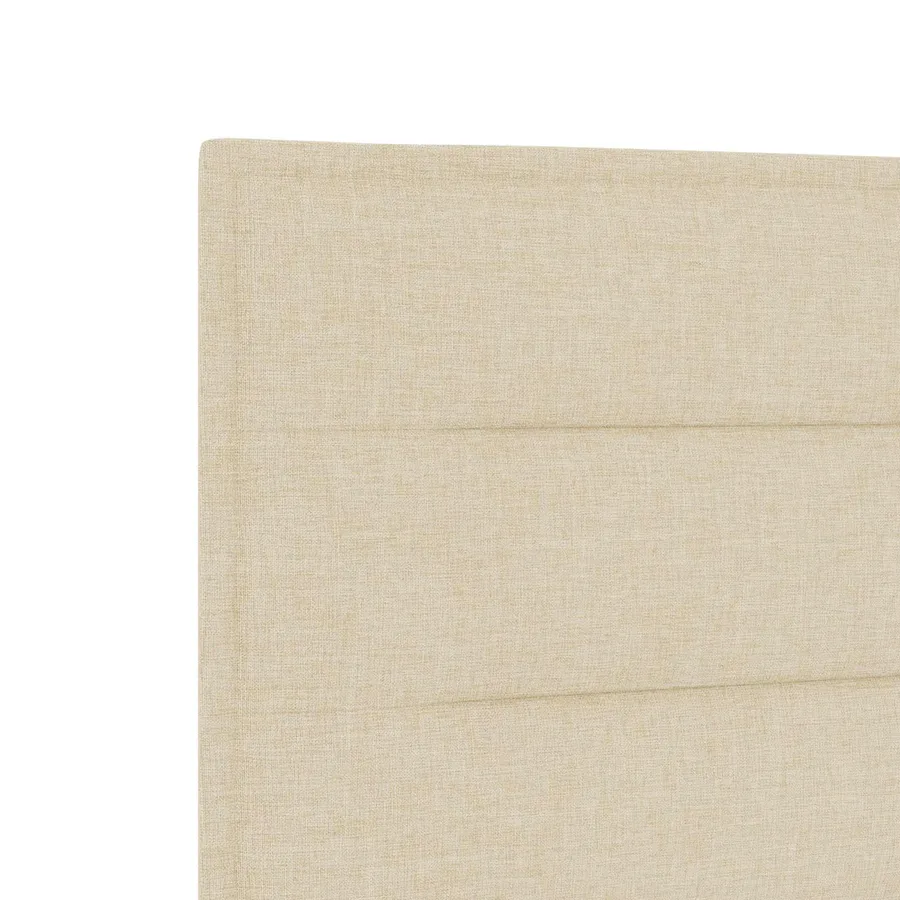 Lit boxspring avec matelas Crème 100 x 200 cm Tissu - 8