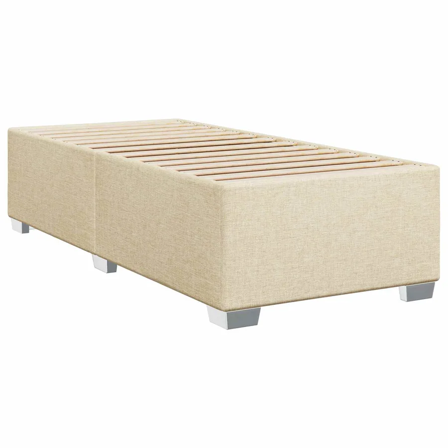 Lit boxspring avec matelas Crème 90 x 190 cm Tissu - 4