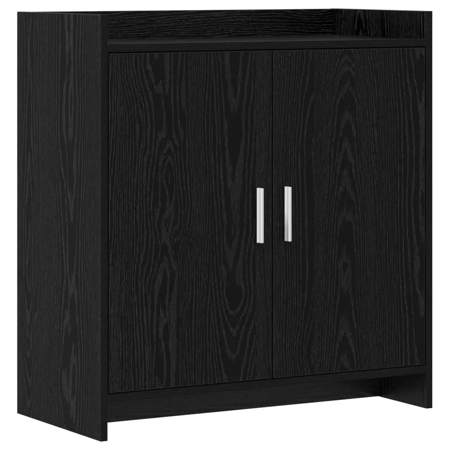 Buffet Chêne noir 72 x 36 x 80 cm Bois d'ingénierie - 2