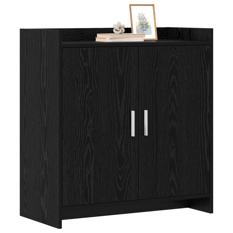 Buffet Chêne noir 72 x 36 x 80 cm Bois d'ingénierie - 3