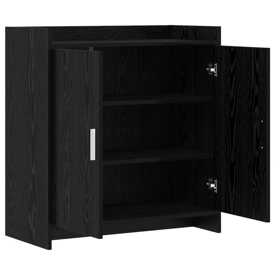 Buffet Chêne noir 72 x 36 x 80 cm Bois d'ingénierie - 4