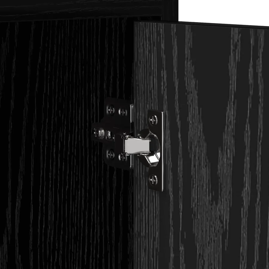 Buffet Chêne noir 72 x 36 x 80 cm Bois d'ingénierie - 9
