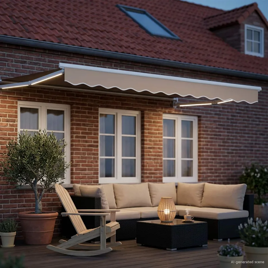 Auvent rétractable électrique Beige 3 x 2 m - 3
