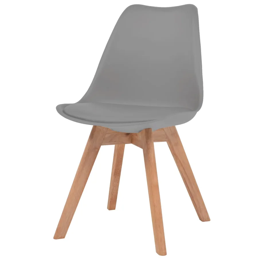 Chaises à manger lot de 6 Gris Plastique - 2