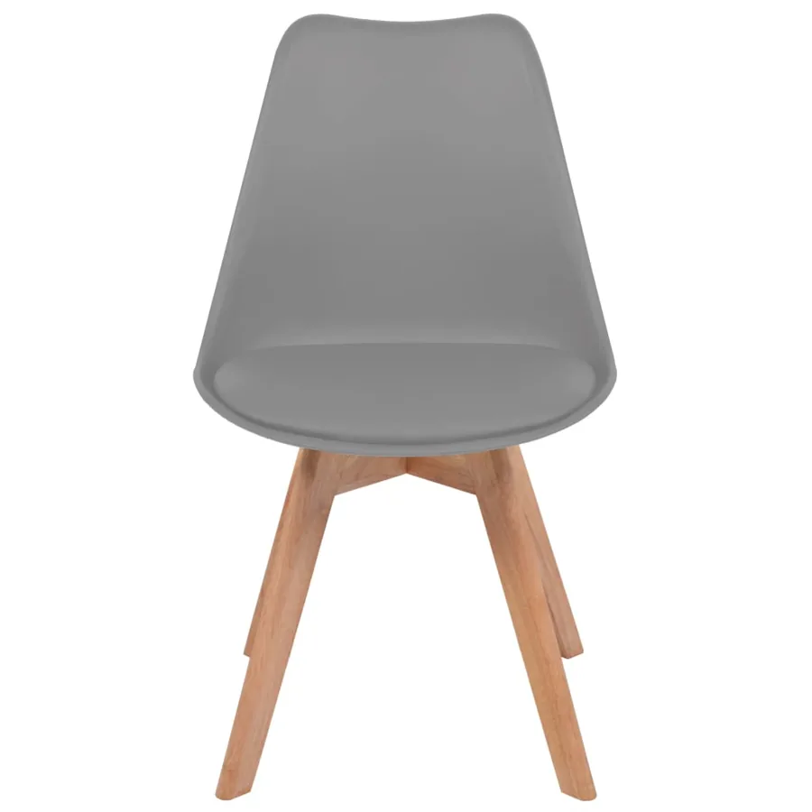 Chaises à manger lot de 6 Gris Plastique - 3