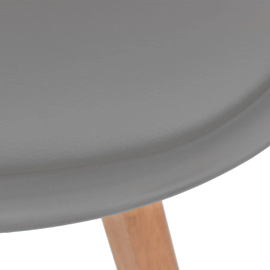 Chaises à manger lot de 6 Gris Plastique - 5