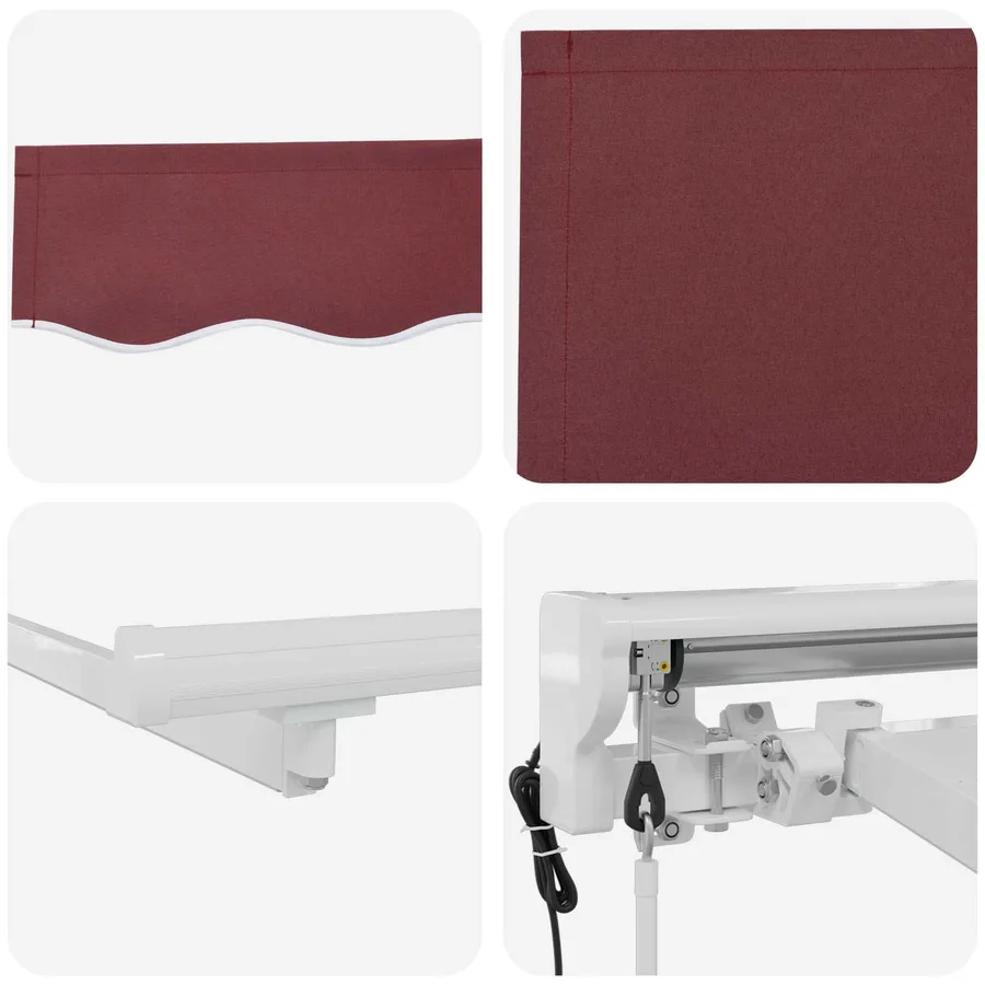 Auvent rétractable électrique Bourgogne et Blanc 4 × 3,5 m - 9
