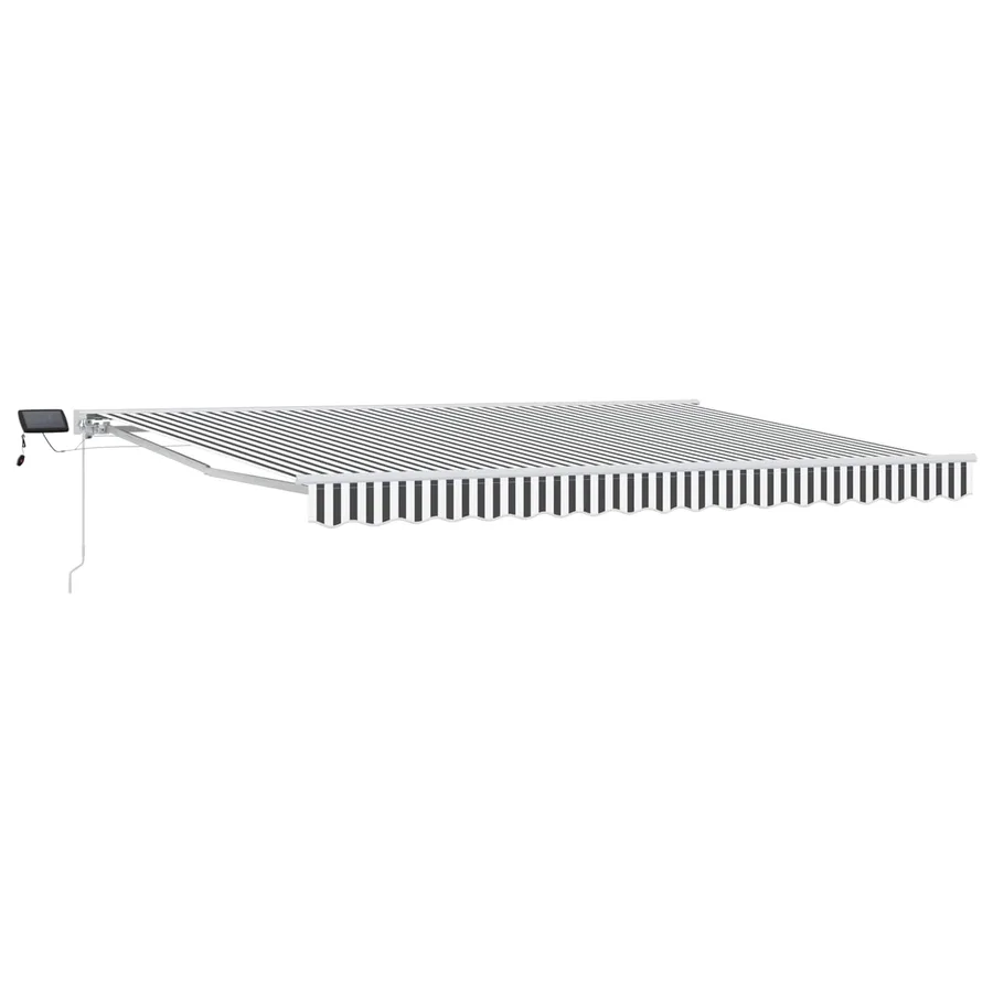 Cadre de store manuel avec LEDs Anthracite et blanc 5 × 3,5 m - 2