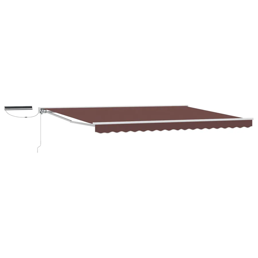Auvent rétractable électrique Marron et blanc 4 x 2 m - 2
