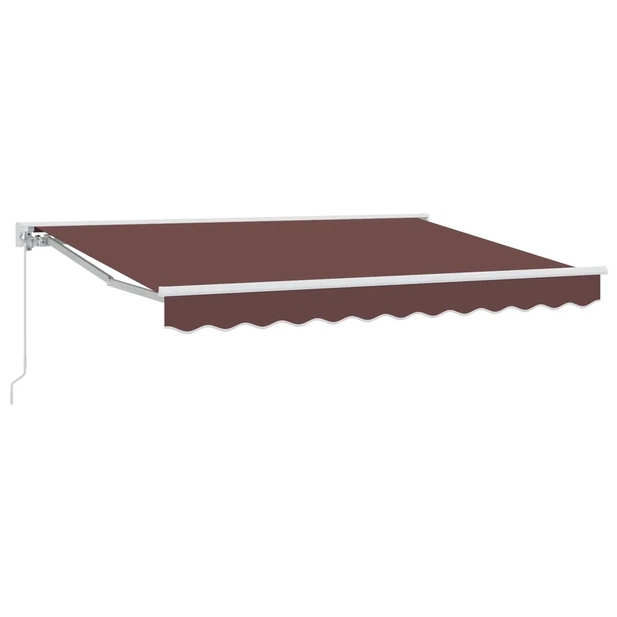 Auvent rétractable manuel Marron 3,5 x 2,5 m - 2
