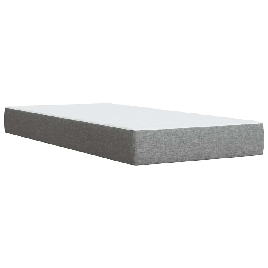 Lit boxspring avec matelas Gris clair 90 x 200 cm Tissu - 5