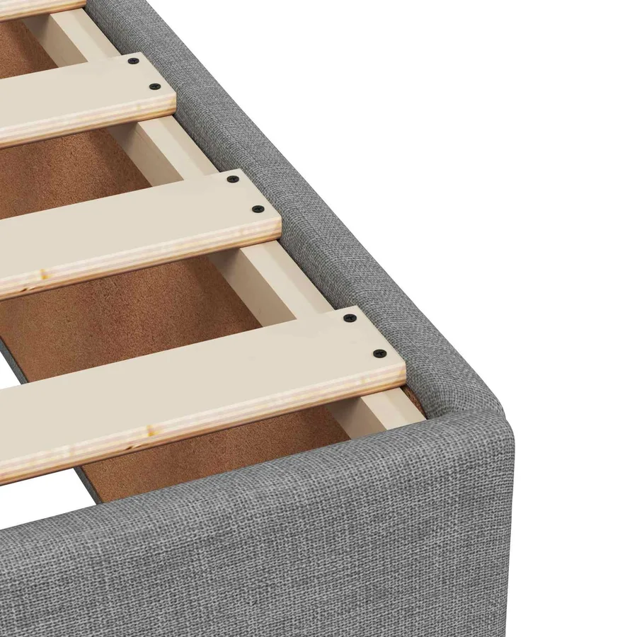 Lit boxspring avec matelas Gris clair 90 x 200 cm Tissu - 9