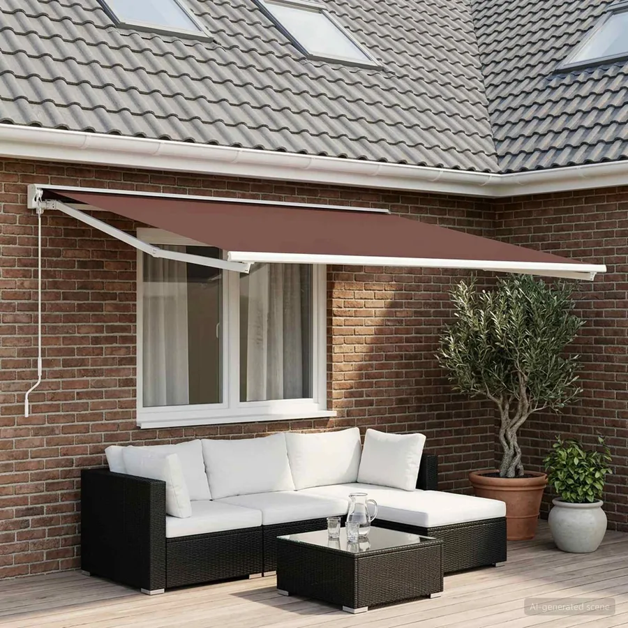 Toile de rechange pour auvent Marron 500 × 300 cm Polyester