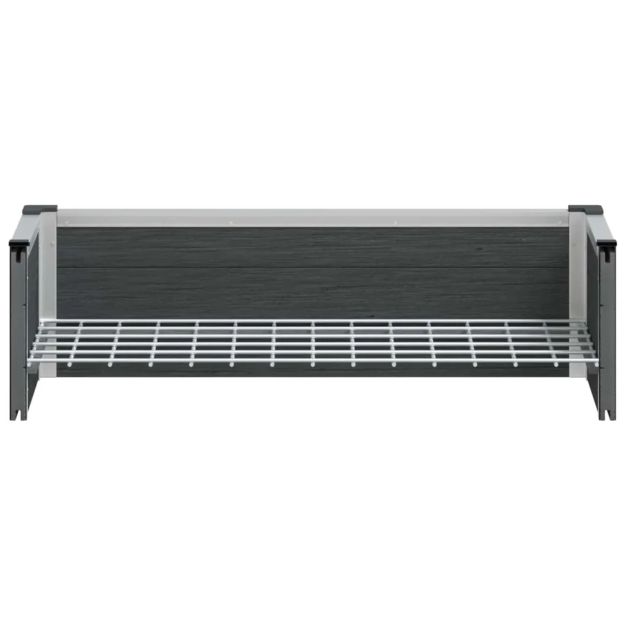 Jardinière surélevée Gris 75 x 30 x 22 cm WPC et Aluminium - 10