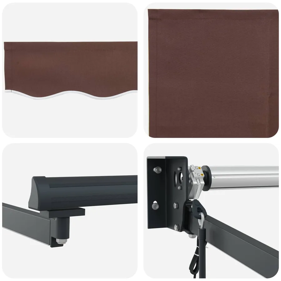 Auvent rétractable électrique Marron 4,5 × 3 m - 9