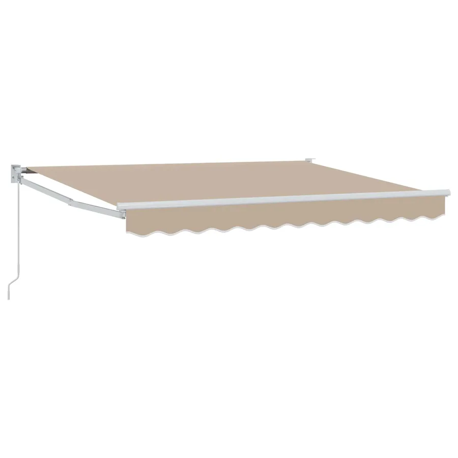 Auvent rétractable Beige 2,5 x 2 m 100% Polyester et Aluminium - 2