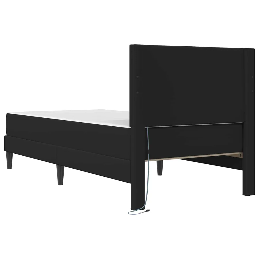 Cadre de lit avec bandes LED avec tête de lit Simili cuir - 10