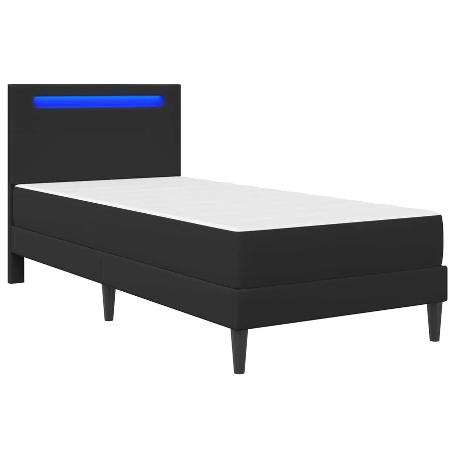 Cadre de lit avec bandes LED avec tête de lit Simili cuir - 5