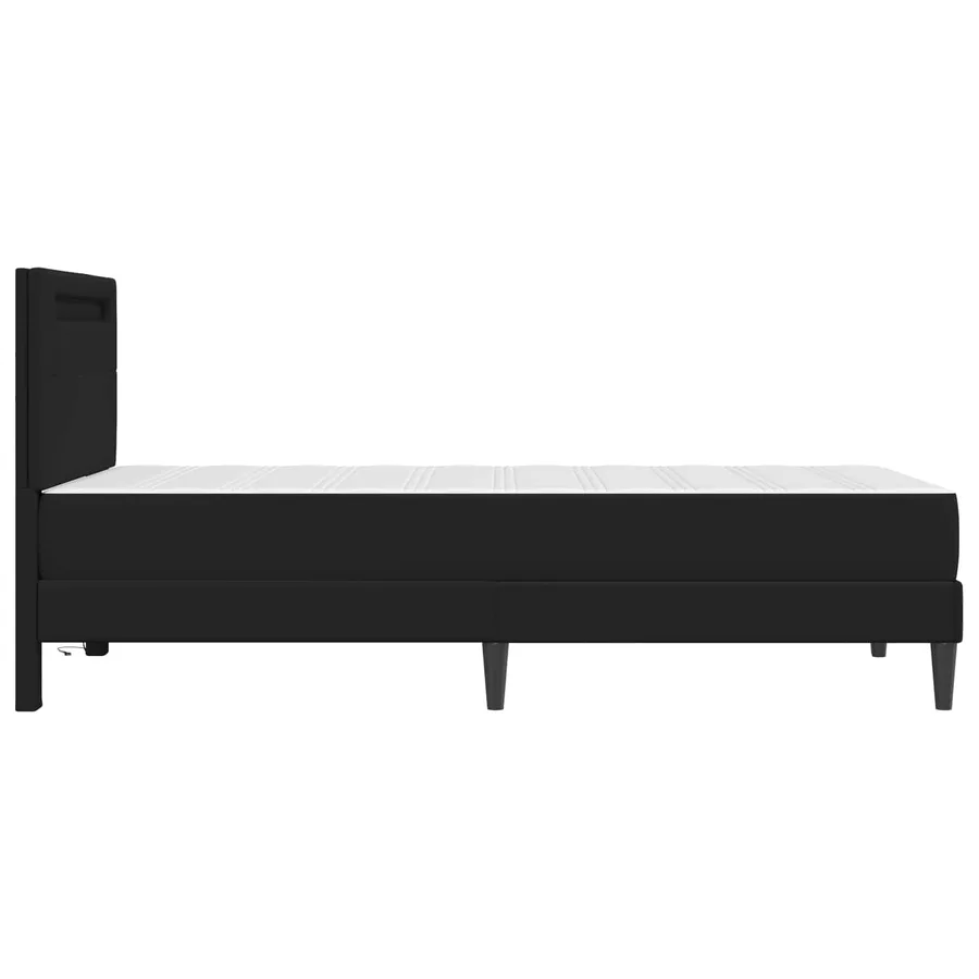 Cadre de lit avec bandes LED avec tête de lit Simili cuir - 9