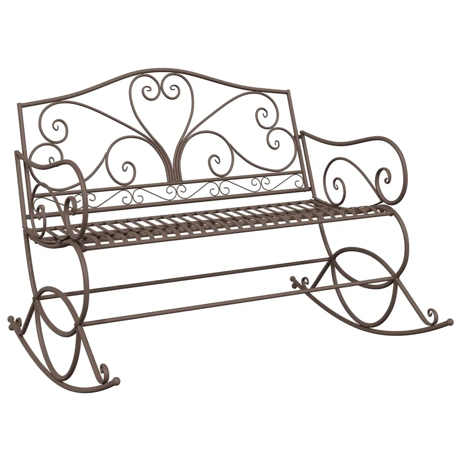 Banc de jardin Marron ancien Acier - 2