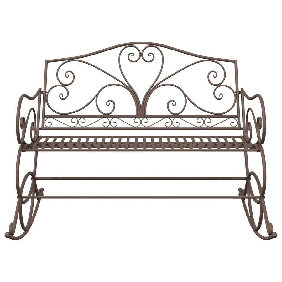Banc de jardin Marron ancien Acier - 3