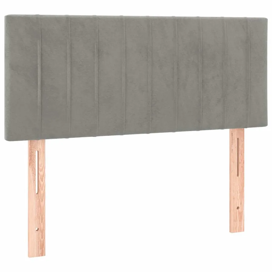 Sommier à lattes de lit et matelas Gris clair 80x200 cm Velours - 6
