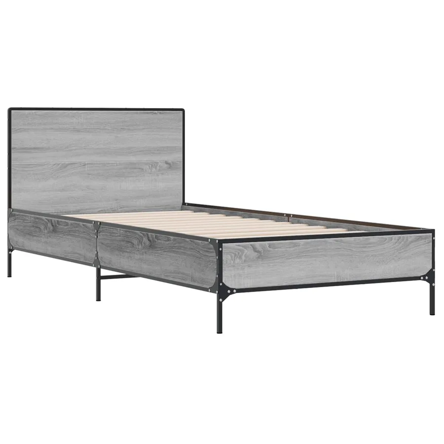 Cadre de lit avec tête de lit Sonoma gris 80 x 200 cm - 3