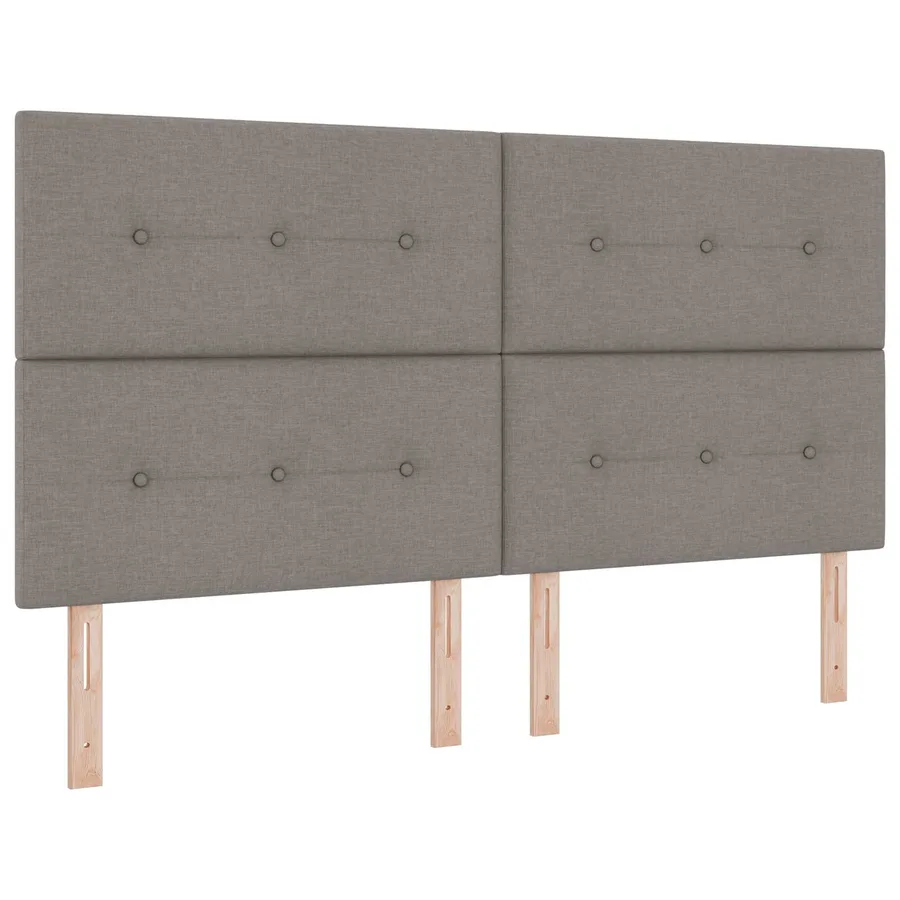 Lit ottoman avec matelas avec tête de lit 2 pc Taupe Tissu - 3
