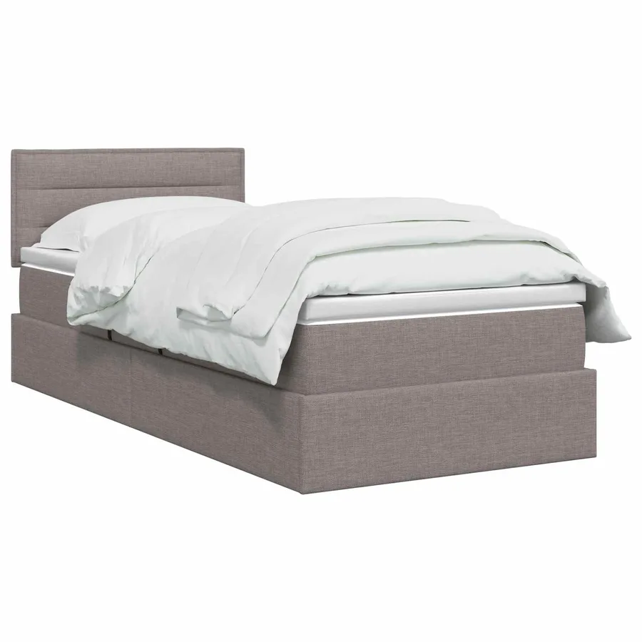 Lit avec rangement et matelas Taupe 90 x 200 cm - 2