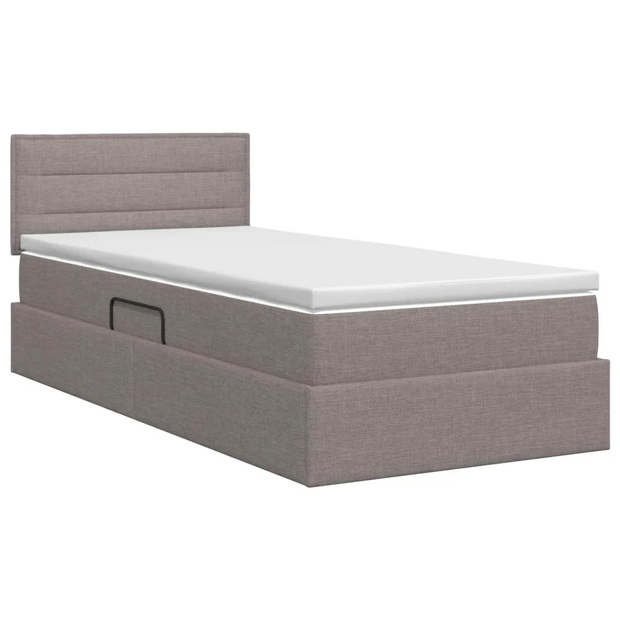 Lit avec rangement et matelas Taupe 90 x 200 cm - 7