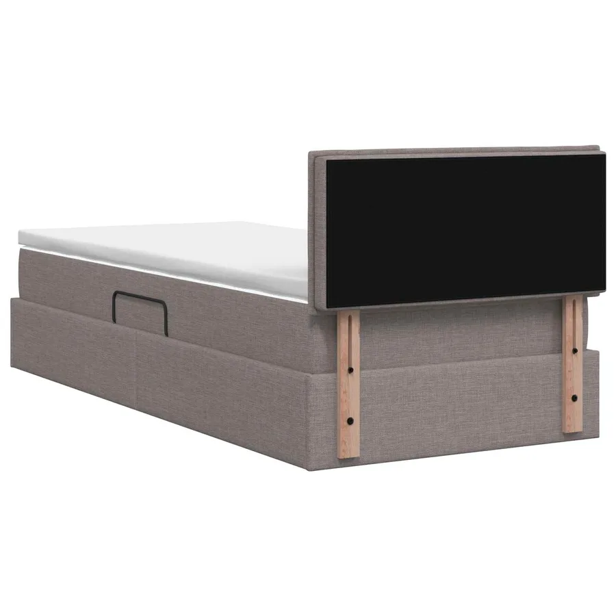 Lit avec rangement et matelas Taupe 90 x 200 cm - 8