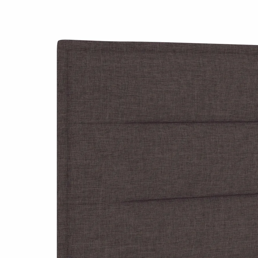 Lit boxspring avec matelas Marron foncé 90 x 200 cm Tissu - 8