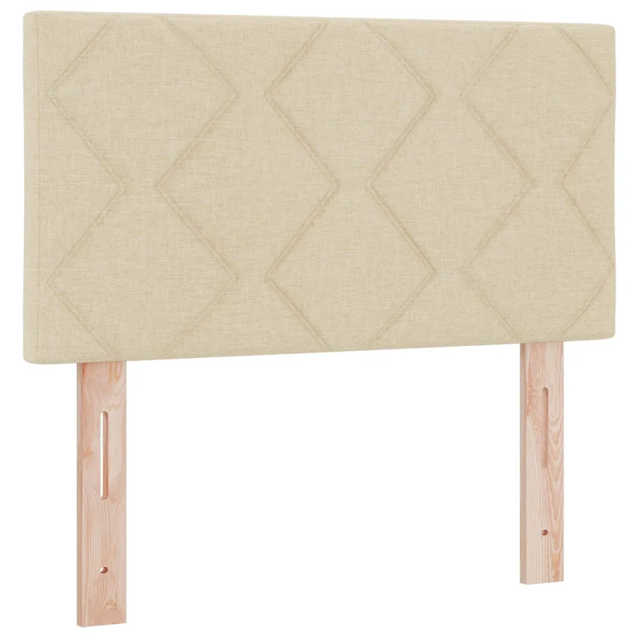 Lit boxspring avec matelas Crème 90 x 200 cm Tissu - 3