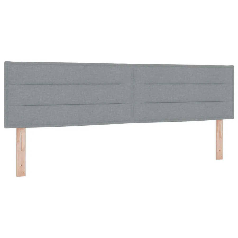 Lit boxspring avec matelas Gris clair 180 x 200 cm Tissu - 3