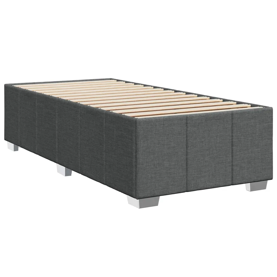 Lit boxspring avec matelas Gris foncé 90 x 200 cm Tissu - 4