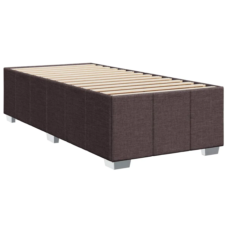 Lit boxspring avec matelas Marron foncé 90 x 200 cm Tissu - 4