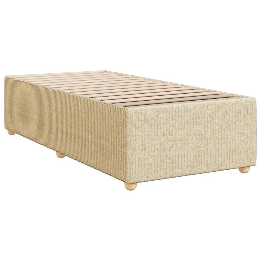 Lit boxspring avec matelas Crème 90 x 200 cm Tissu - 4