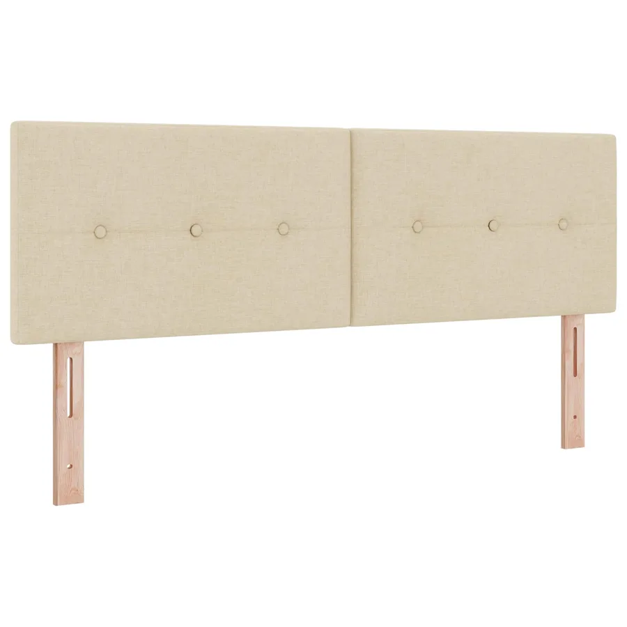 Lit boxspring avec matelas Crème 160 x 200 cm Tissu - 3