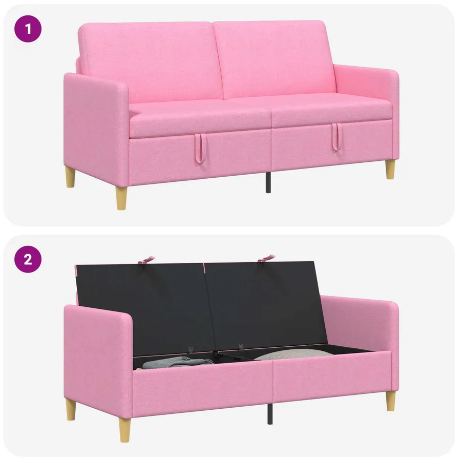 Sofa avec rangement Rose 172 x 78 x 87 cm Polyester - 7