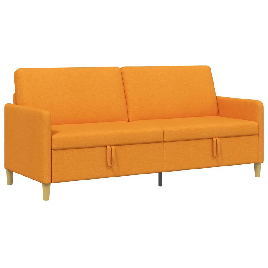 Sofa avec rangement Jaune foncé 192 x 78 x 87 cm Polyester - 2