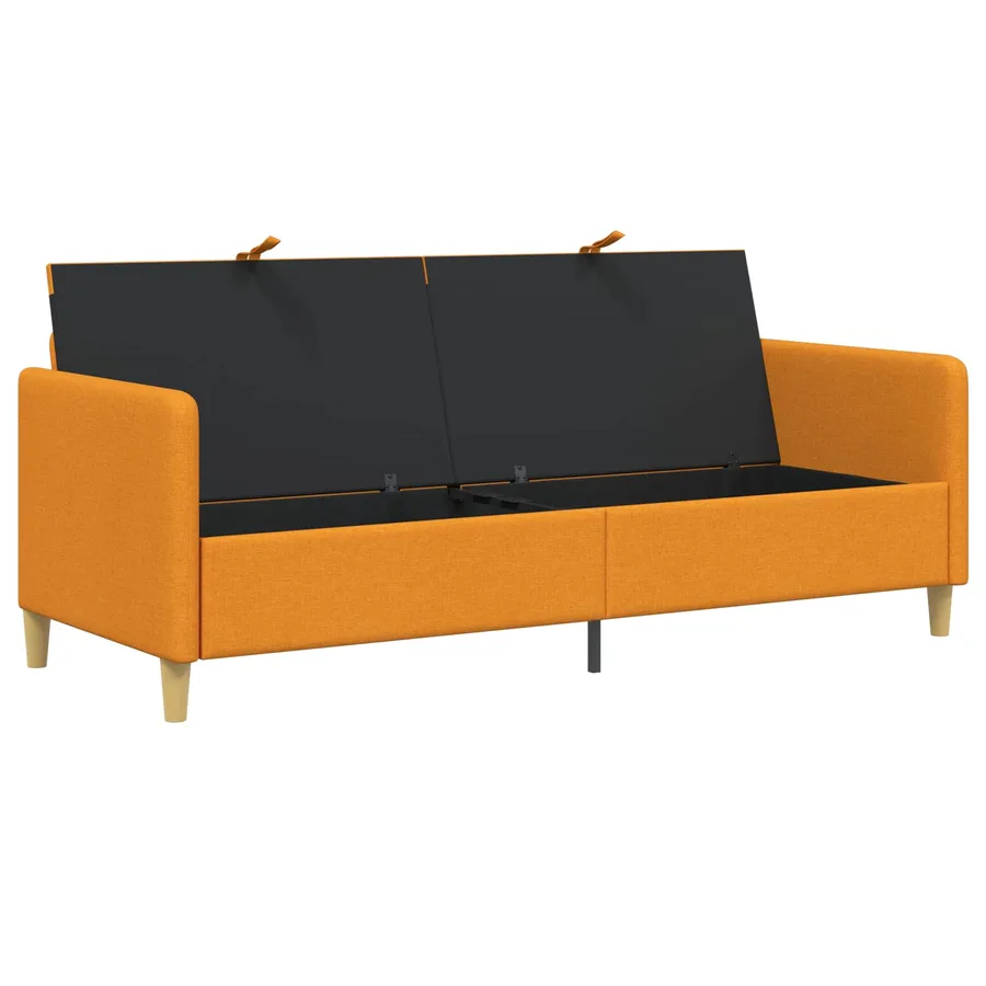 Sofa avec rangement Jaune foncé 192 x 78 x 87 cm Polyester - 4