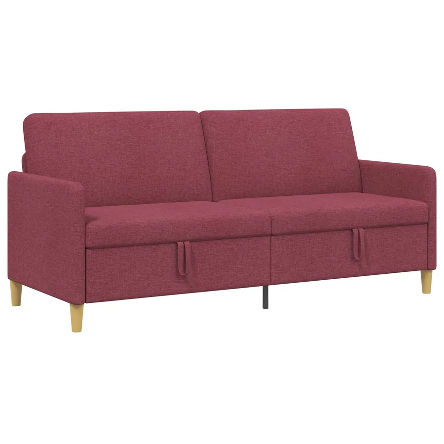 Sofa avec rangement Bordeaux 192 x 78 x 87 cm Polyester - 2