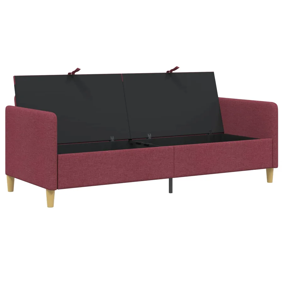 Sofa avec rangement Bordeaux 192 x 78 x 87 cm Polyester - 4