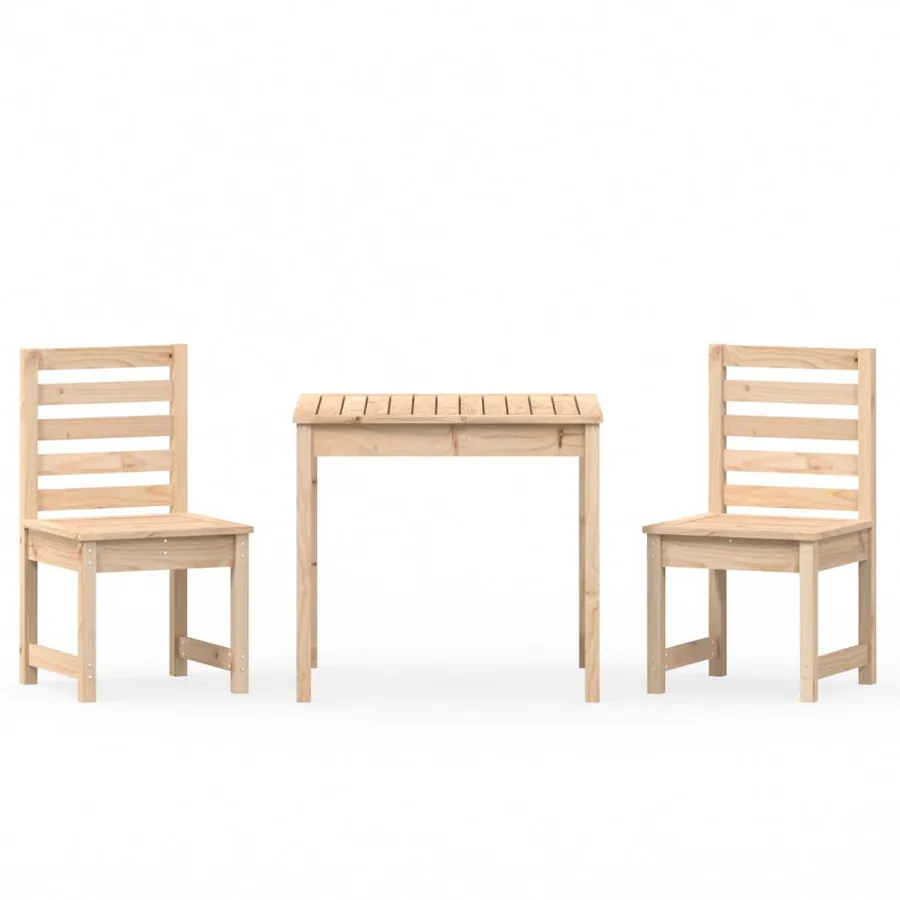 Ensemble de bistrot de jardin 3 pcs bois de pin massif - 2