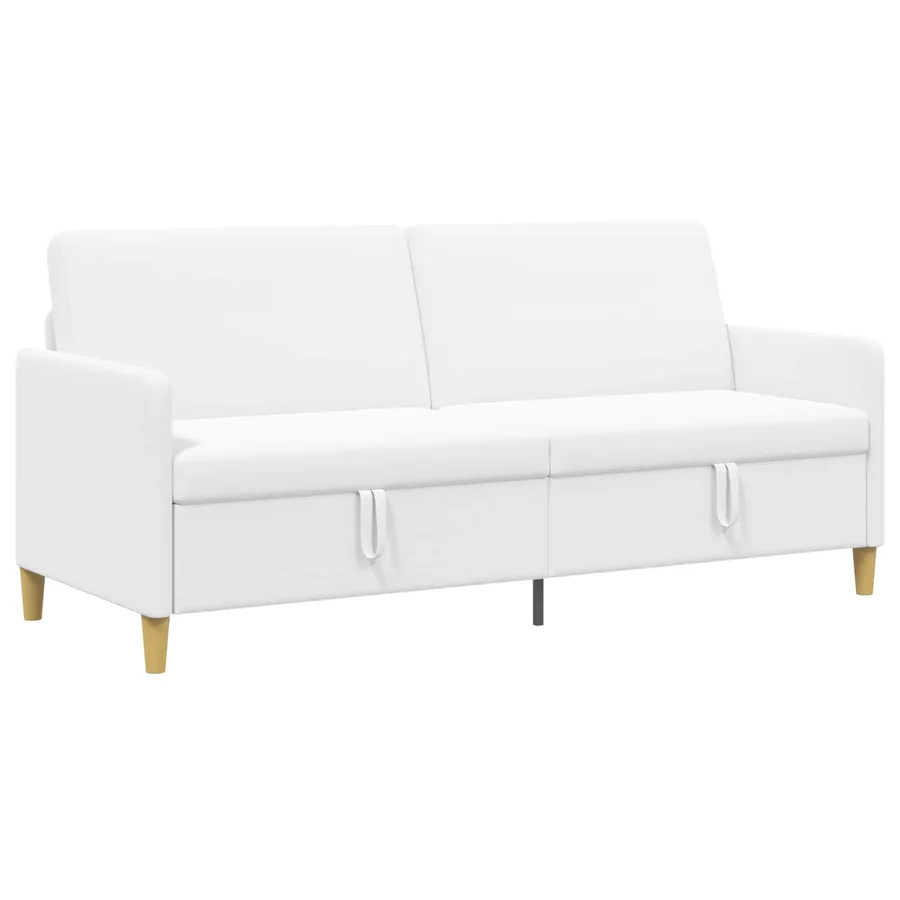 Sofa avec rangement Blanc 192 x 78 x 87 cm Polyester - 2