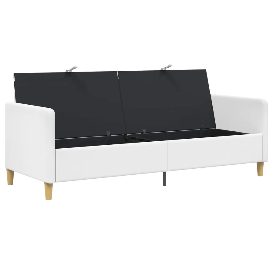 Sofa avec rangement Blanc 192 x 78 x 87 cm Polyester - 4